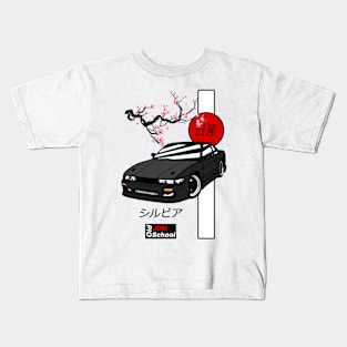 JDM Silvia S13 Black Red Sun Edition Kids T-Shirt